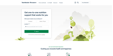Website Design & Creation for nutritionist website URL 1