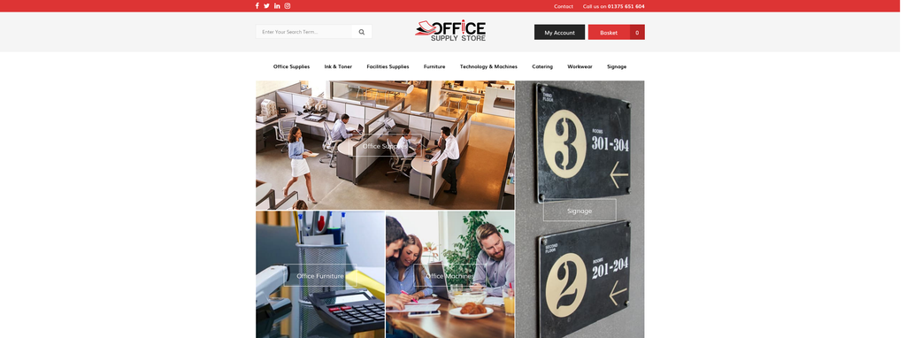 Website Design & Creation for office supply store website URL 1
