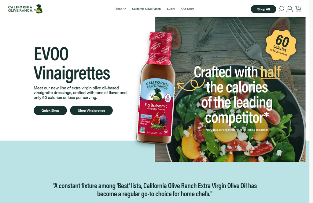 Website Design & Creation for olive oil store website URL 1
