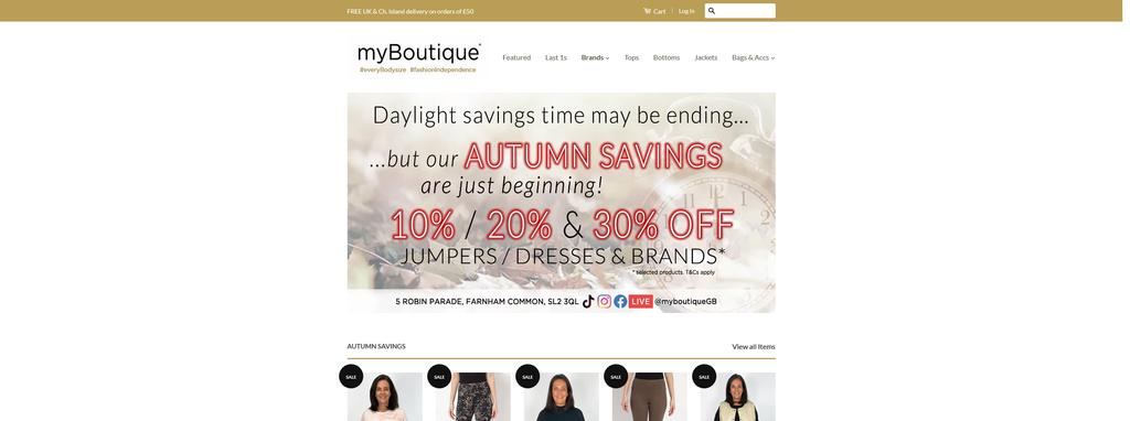 Website Design & Creation for online boutique website URL 1