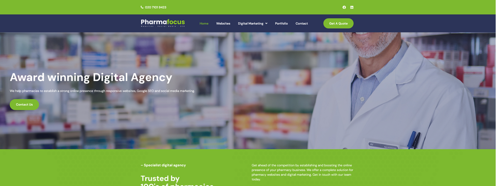 Website Design & Creation for online pharmacy building website URL 3