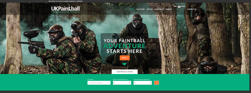 Website Design & Creation for paintball field website URL 1