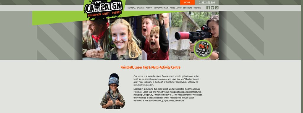 Website Design & Creation for paintball field website URL 4