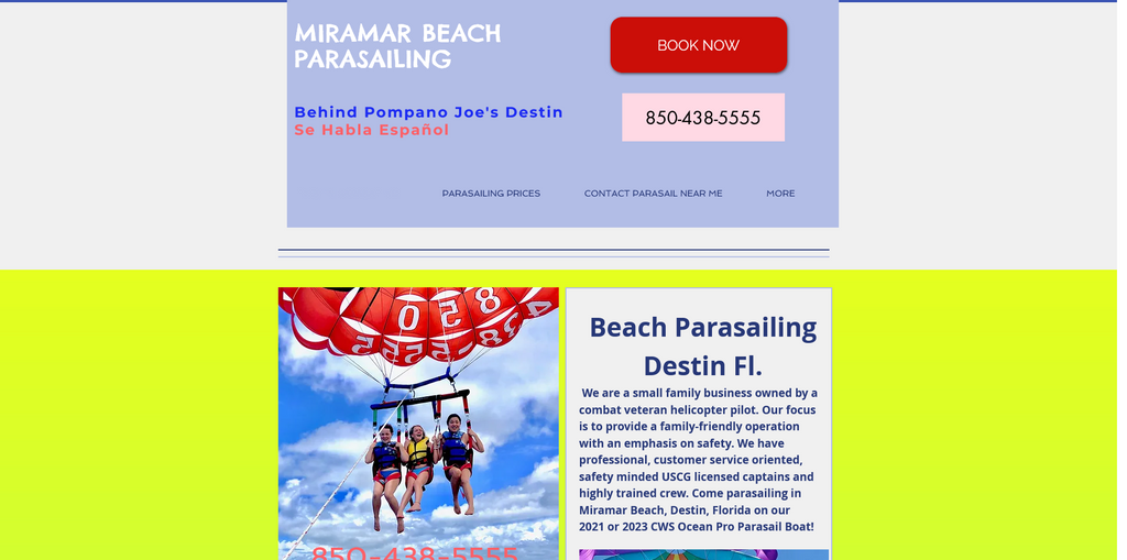 Website Design & Creation for parasailing website URL 1