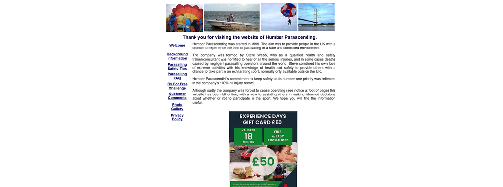 Website Design & Creation for parasailing website URL 2