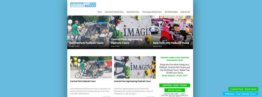 Website Design & Creation for pedicab website URL 2