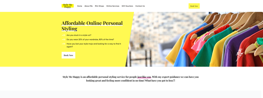Website Design & Creation for personal styling website URL 4