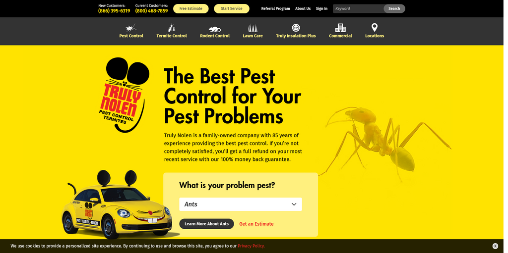 Website Design & Creation for pest control service website URL 2