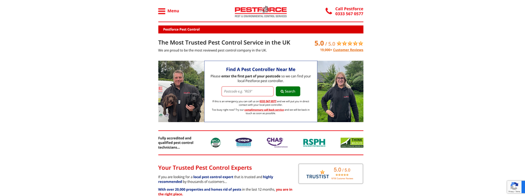 Website Design & Creation for pest control service website URL 5