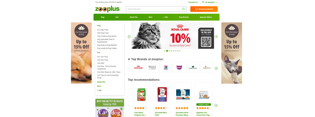 Website Design & Creation for pet food website URL 4