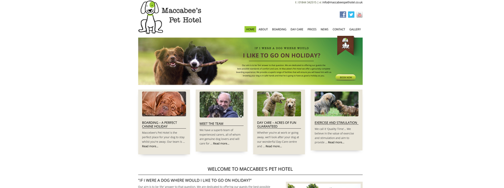 Website Design & Creation for pet hotel website URL 3