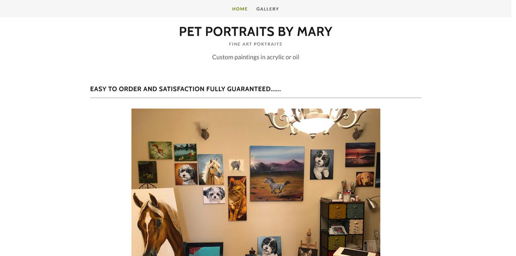 Website Design & Creation for pet portraits website URL 1