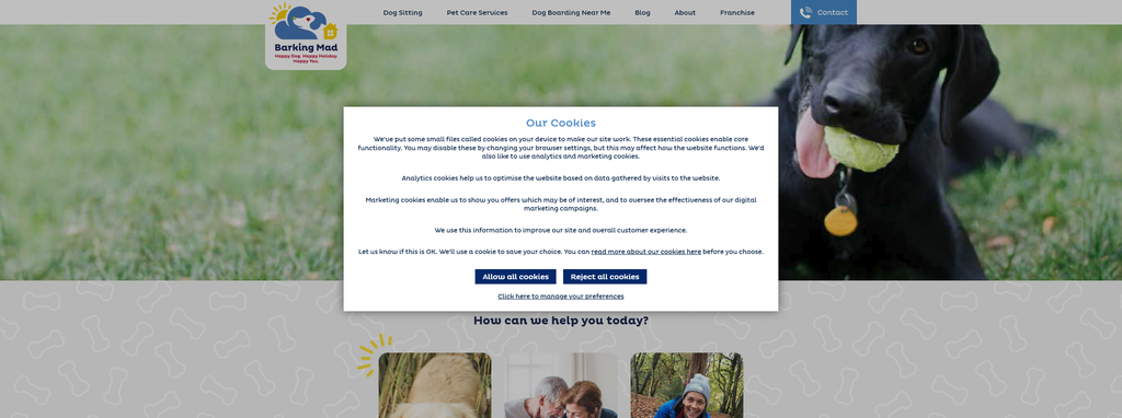 Website Design & Creation for pet sitting website URL 4
