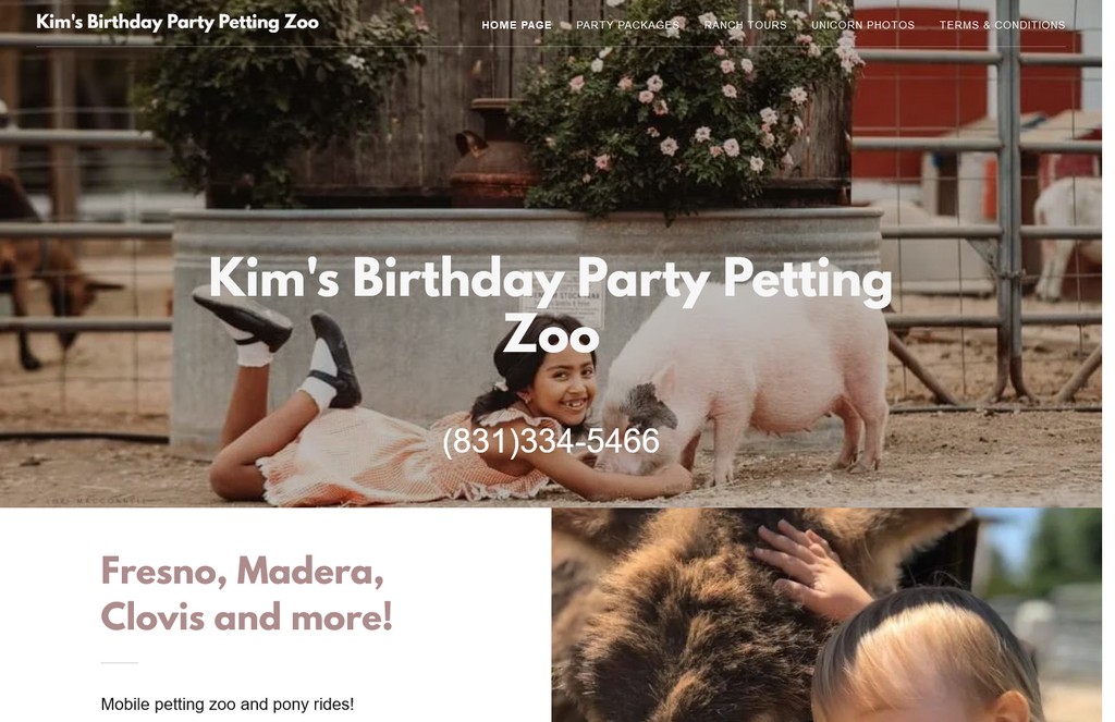 Website Design & Creation for petting zoo website URL 4