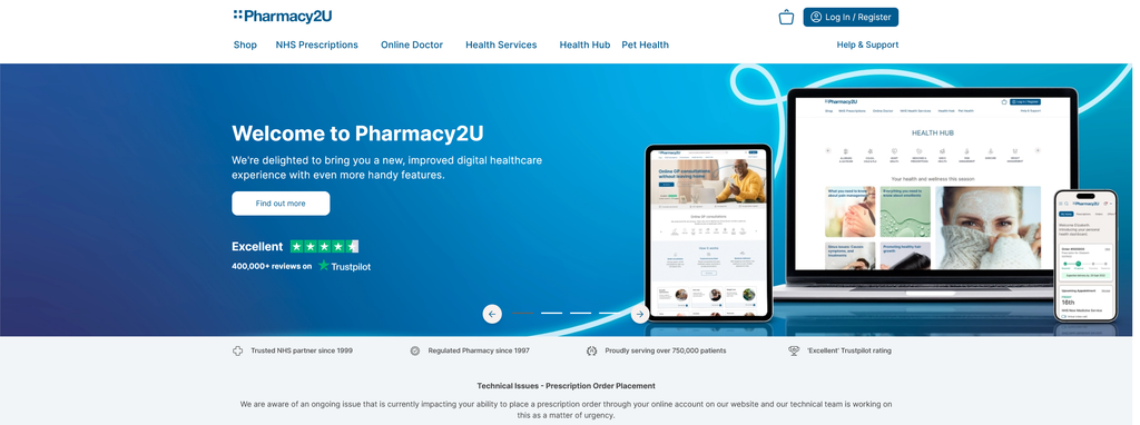 Website Design & Creation for pharmacy website URL 3