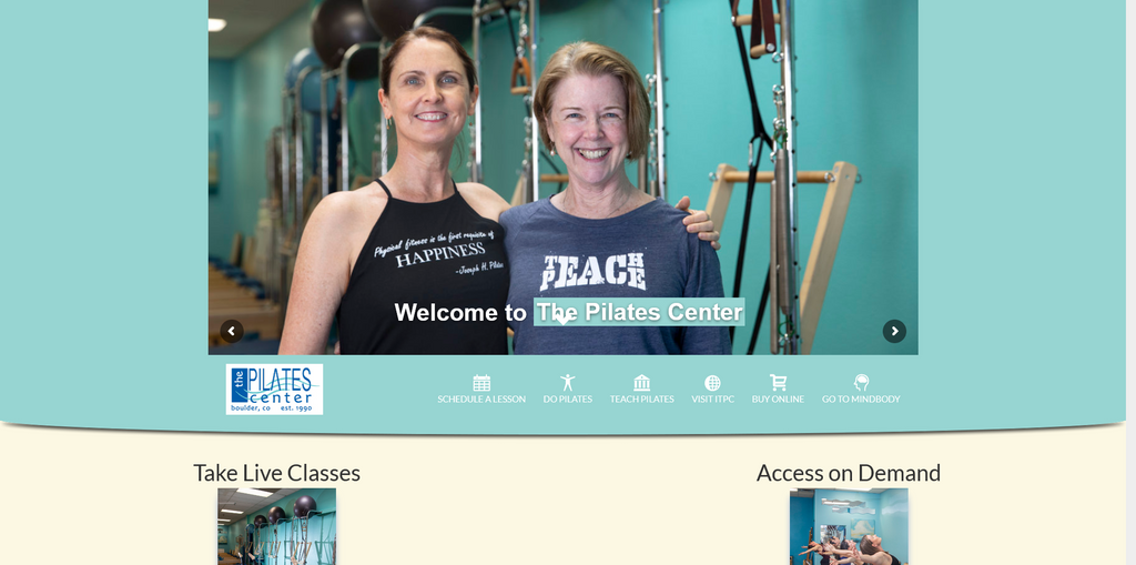 Website Design & Creation for pilates studio website URL 1