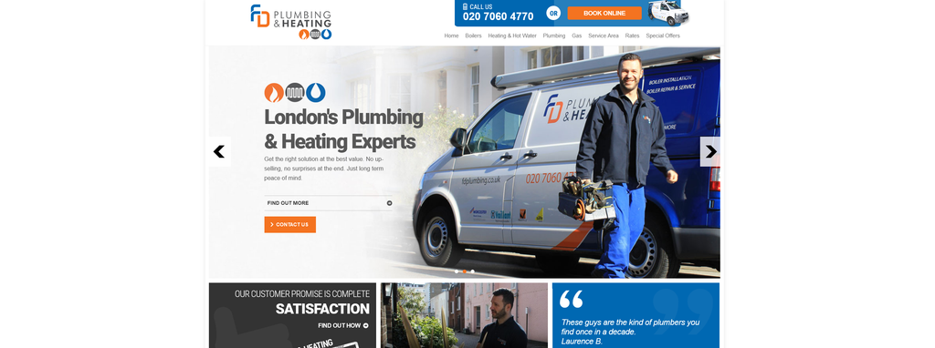 Website Design & Creation for plumbing website URL 3