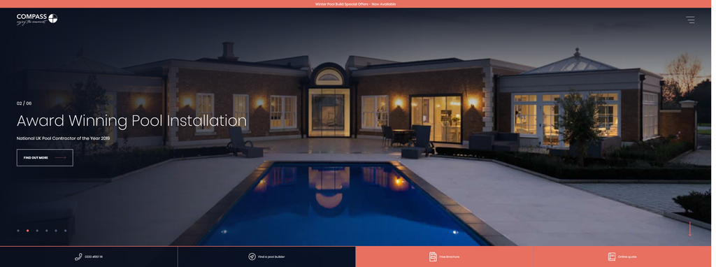 Website Design & Creation for pool installation website URL 2
