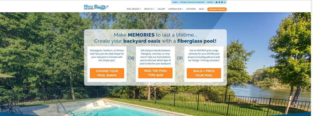 Website Design & Creation for pool installation website URL 5