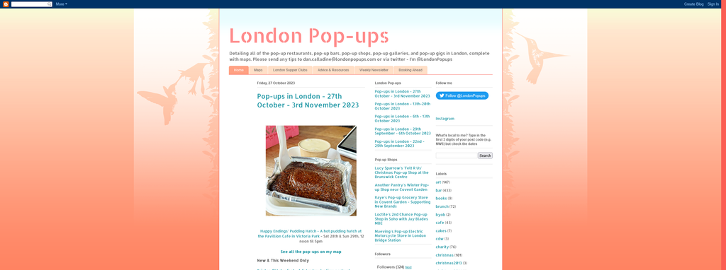 Website Design & Creation for pop up restaurant website URL 5