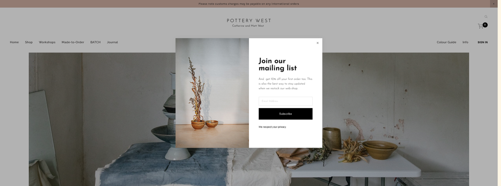 Website Design & Creation for pottery website URL 3