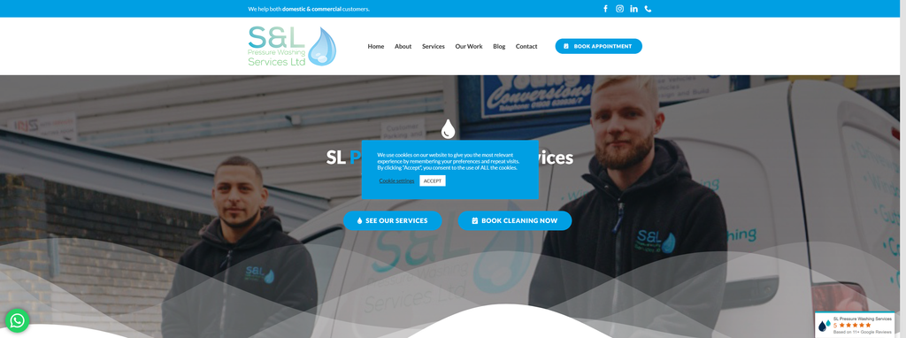 Website Design & Creation for pressure washing website URL 3