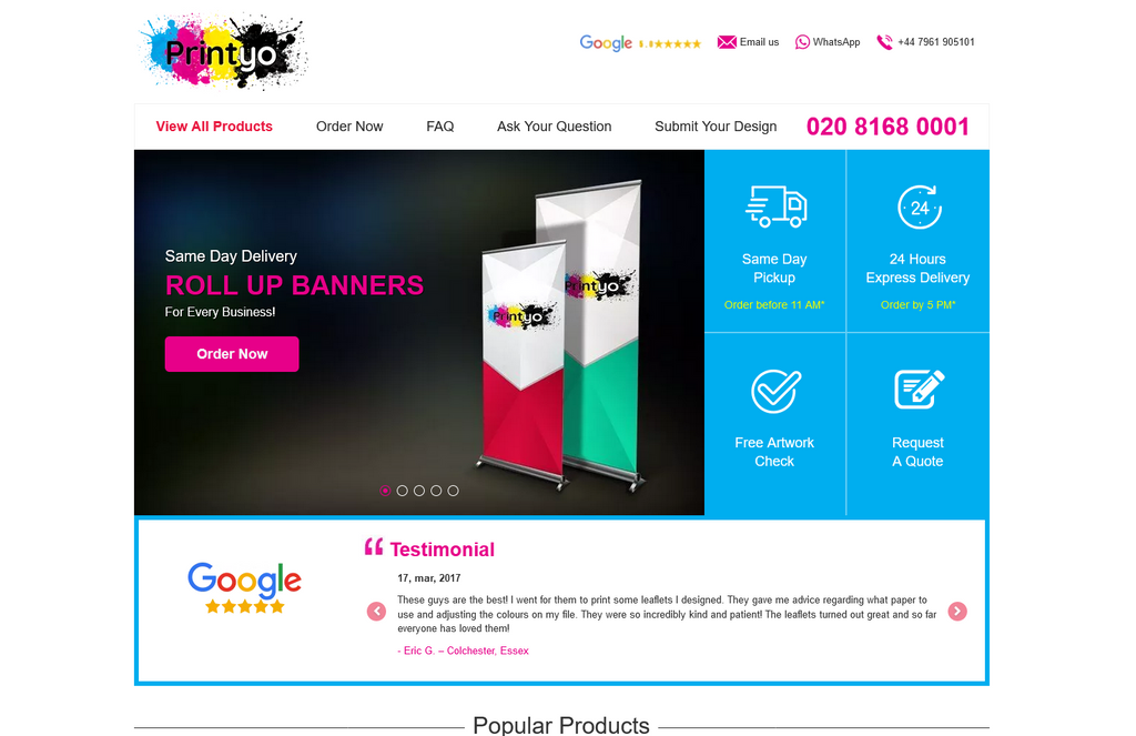 Website Design & Creation for printing company website URL 4