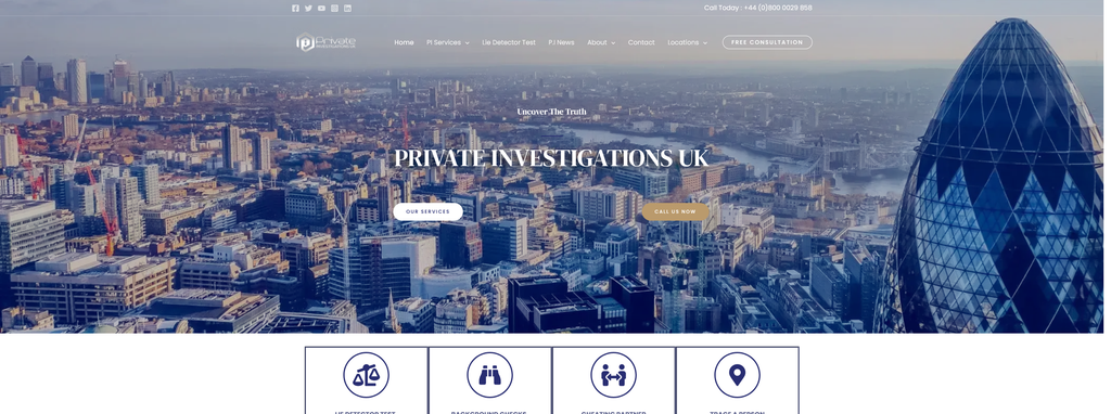 Website Design & Creation for private investigation firm website URL 3