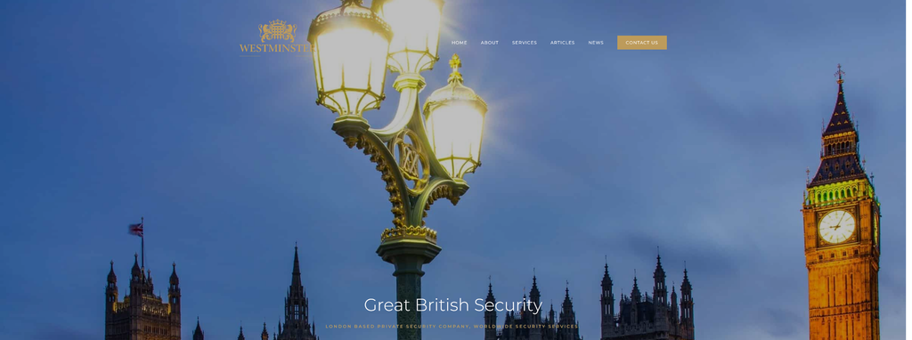 Website Design & Creation for private security company website URL 1