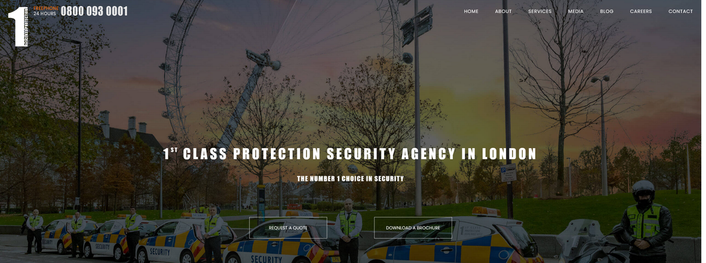 Website Design & Creation for private security company website URL 4