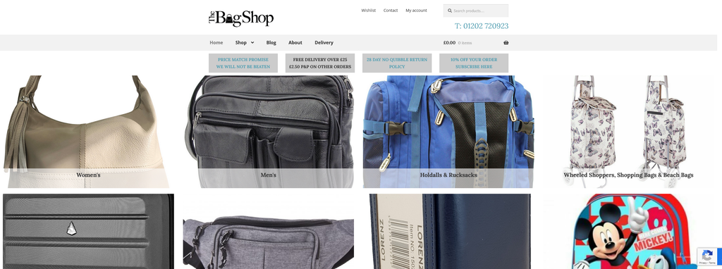 Website Design & Creation for purse store website URL 1