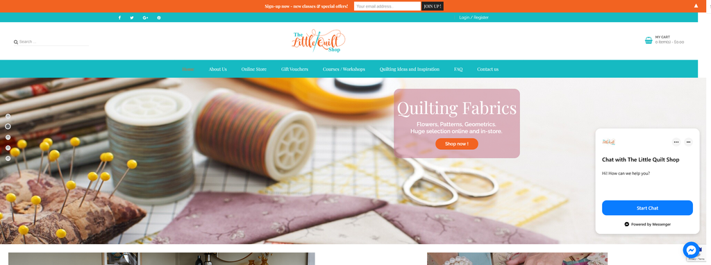 Website Design & Creation for quilt shop website URL 3