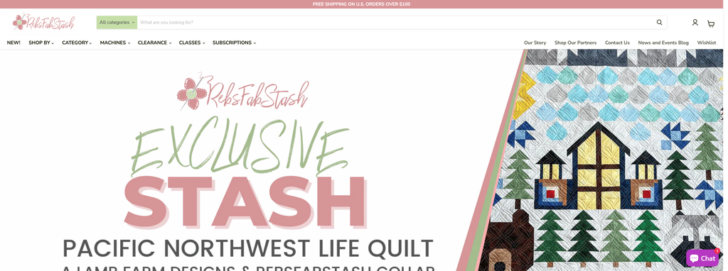 Website Design & Creation for quilt shop website URL 5