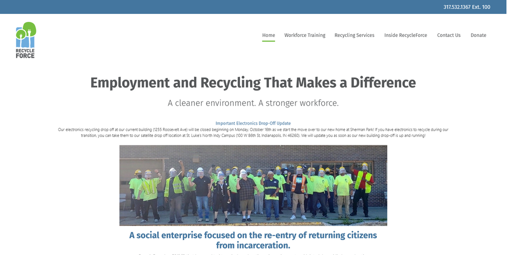 Website Design & Creation for recycling company website URL 1