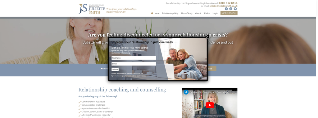 Website Design & Creation for relationship coaching website URL 5