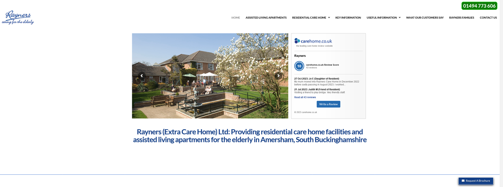 Website Design & Creation for residential care home website URL 2