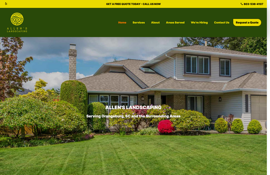 Website Design & Creation for responsible landscaping website URL 3