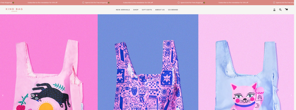 Website Design & Creation for reusable grocery bag company website URL 1