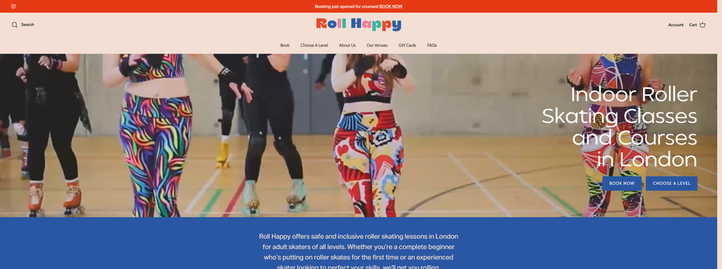 Website Design & Creation for roller skating rink website URL 2