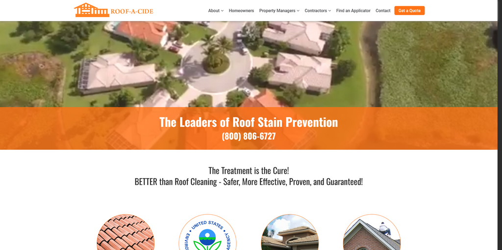 Website Design & Creation for roof cleaning website URL 5