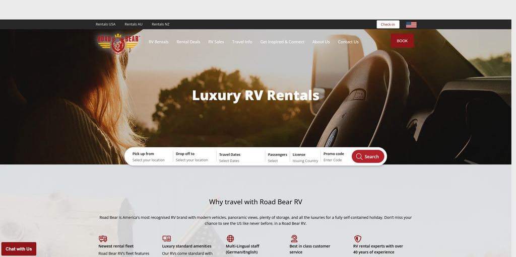 Website Design & Creation for rv rental website URL 3