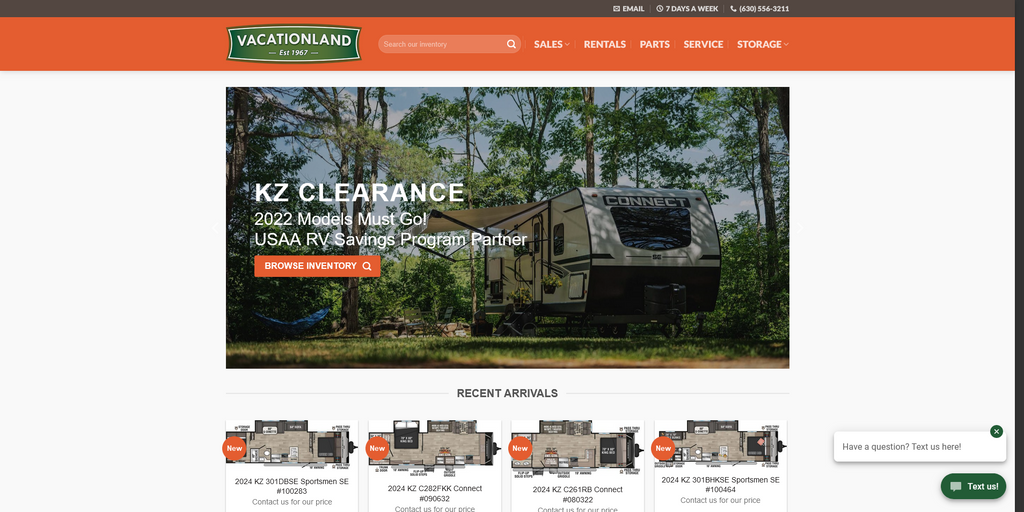 Website Design & Creation for rv storage website URL 1