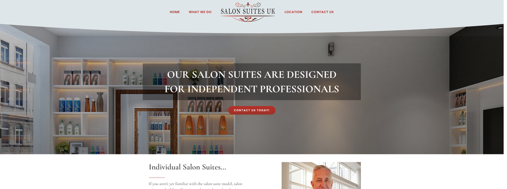 Website Design & Creation for salon suite website URL 1