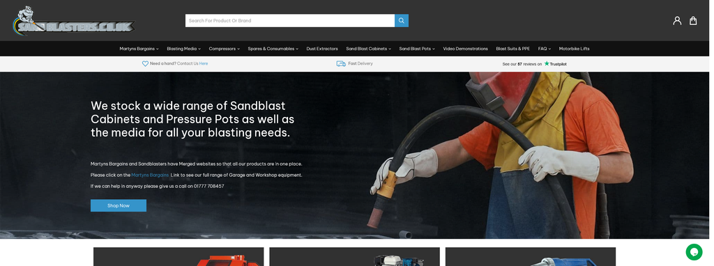 Website Design & Creation for sandblasting website URL 4