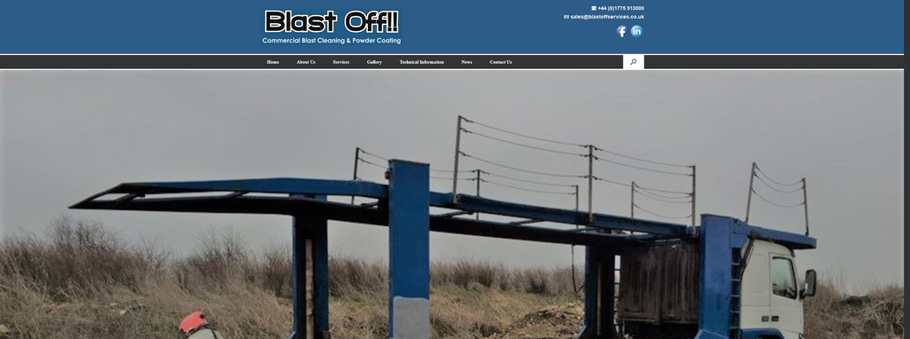 Website Design & Creation for sandblasting website URL 5