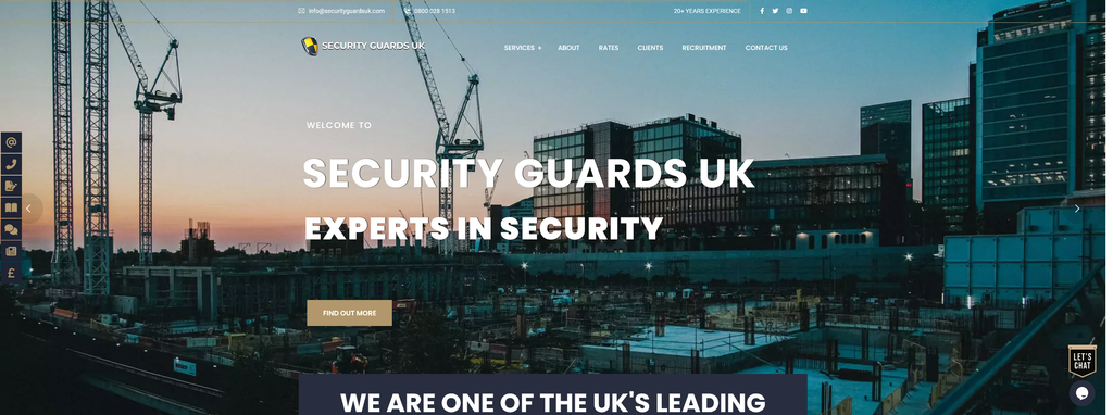 Website Design & Creation for security guard company website URL 1