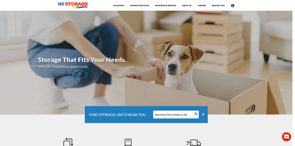 Website Design & Creation for self storage website URL 1