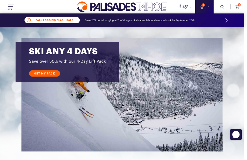 Website Design & Creation for ski resort website URL 2