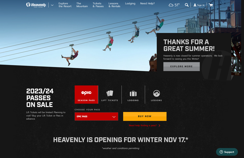 Website Design & Creation for ski resort website URL 4
