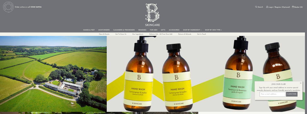 Website Design & Creation for skincare company website URL 2